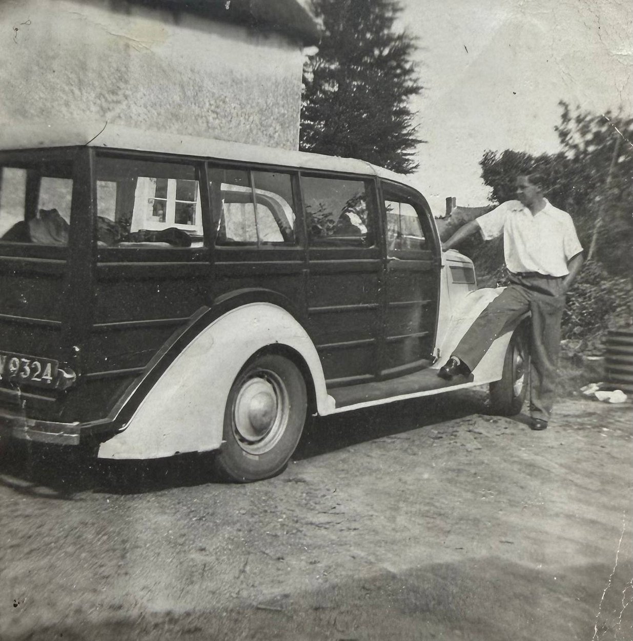 William Pocock with one of his first vans